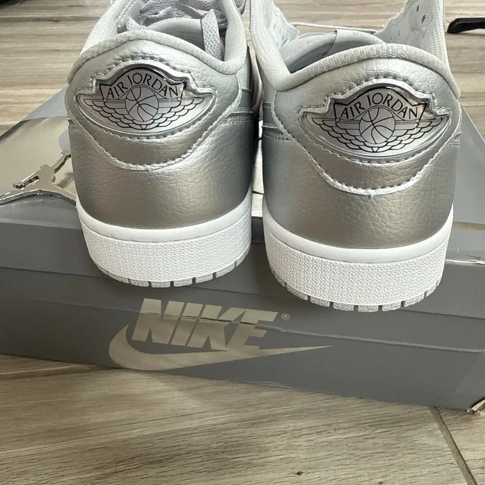 Size 14 Air Jordan 1 Low OG Metallic Silver Grey CZ0790-002 2024